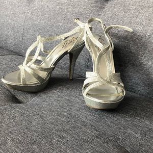 Unlisted sparkly silver heels-7.5 or 8